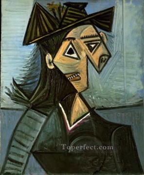  lower - Bust of a woman with a flowered hat 1942 Pablo Picasso